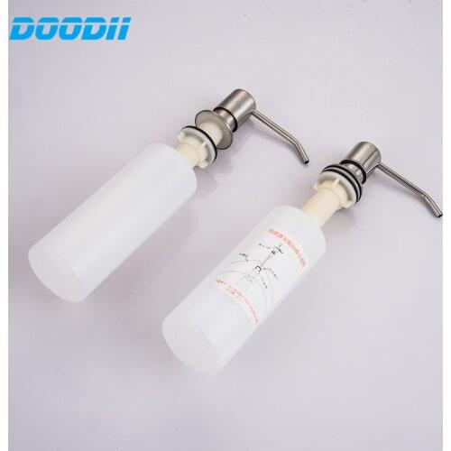 Kitchen Soap Dispenser Bathroom Detergent Dispenser for Liquid Soap Lotion Stainless Steel Head + ABS Bottle Doodii