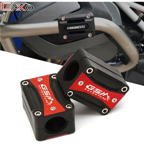 Flash Deals LOGO GS Moto Engine Guard For BMW R1200GS LC adv F700GS F800GS Bumper Protection Decorative Block 25mm Crash Bar