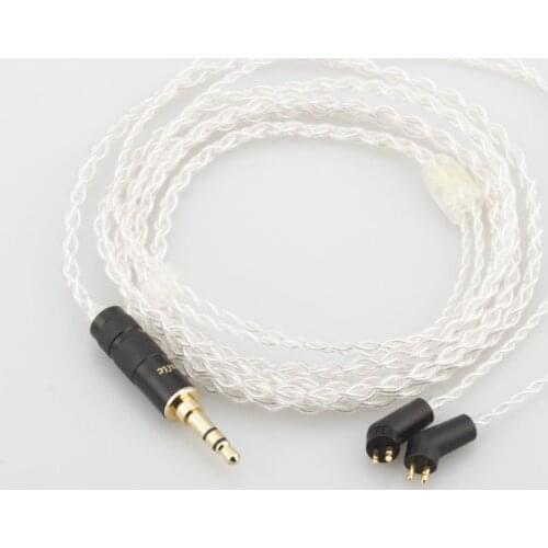 Hi-End 8 Cores 7N OCC Silver Plated Headphone Upgrade Cable For ER4P ER4B ER4S Headphones