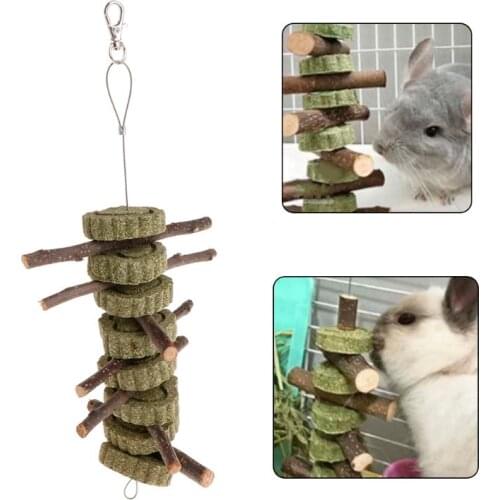 Pet Toy Apple Tree Branch Teeth Grinding Grass Natural Hamster Rabbit Chinchilla Small Animal Supplies Hanging Cage for hamster