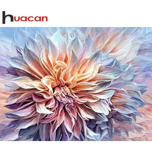 Huacan 5D Diamond Painting New Arrivals Chrysanthemum Diamond Mosaic Embroidery Flower Modular Pictures Bedroom Decoration