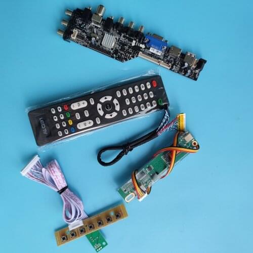 Kit For LP150X2-C2 1024x768 DVB-T DVB-T2 Display LED USB VGA AV TV driver digital panel remote HDMI-compatible controller board