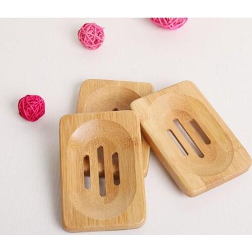 Natural Bamboo Soap Dish Container Soap Tray Storage Rack Holder Plate Stand Bamboo Soap Tray Box LX1543