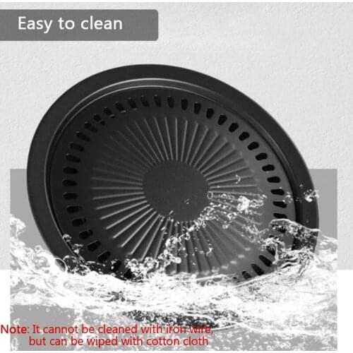 Korean Barbecue Tray Cassette Oven Baking Tray Household Smoke-Free Non-Stick Round Frying Pan Barbecue Tool