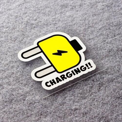 Charger Creative Funny Battery Charging Car Stickers Auto Bicycle Motorcycle Computer Case Decals