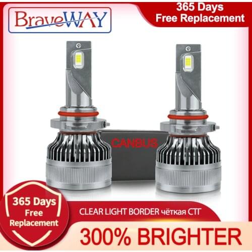 BraveWAY [NEW!] Super H4 LED Headlight H7 LED Canbus H11 HB3 HB4 9005 9006 H1 Car Bulbs Fog Lights 12V 100W 6000K 20000LM Lamps