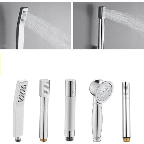 Bathroom Shower Heads High Pressure Copper Square Hand-held Shower Head Spray Booster