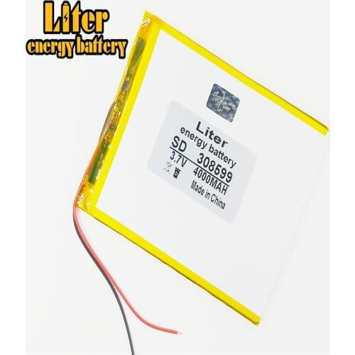 Best battery brand Tablet pc 3.7V 308599 4000mAh (polymer lithium ion battery) Li-ion battery for tablet pc 7 inch 8 inch 9inch