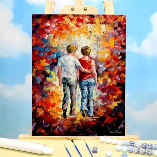 Love Walked In DIY Paint By Numbers Package Oil Paints 50*70 Picture By Numbers Photo Handmade For Handiwork