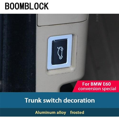Car Styling Interior Stickers For BMW E60 E61 F10 F01 F02 Sports Car Trunk Switch Decorative Trim Frame Covers Accessories