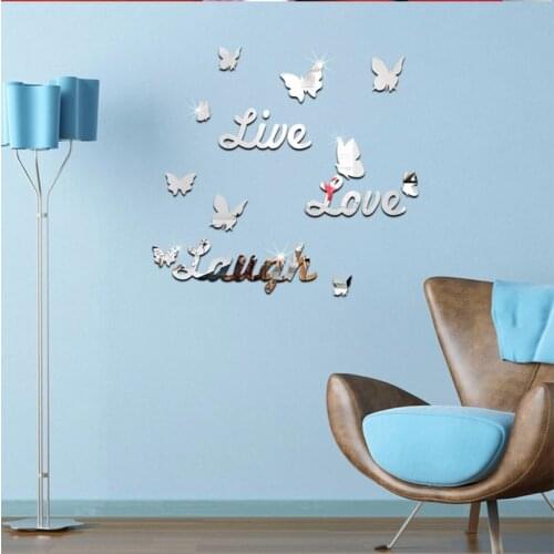 2020 new hot sale home decoration mirror surface wall stickers living room diy furniture sticker still life free shipping