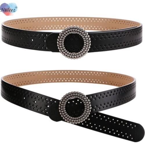 Nuleez Jeans and Dress Belt Women Accessory Split Leather High Quality Fashion Design Belt Apparel Accessories