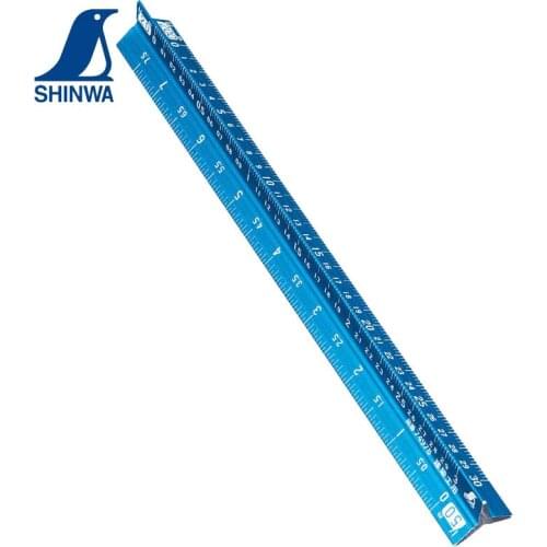 Penguin SHINWA Aluminum Triangle Ruler Scale for Architects Real-estate Surveyors Microcopy 15CM 1PCS