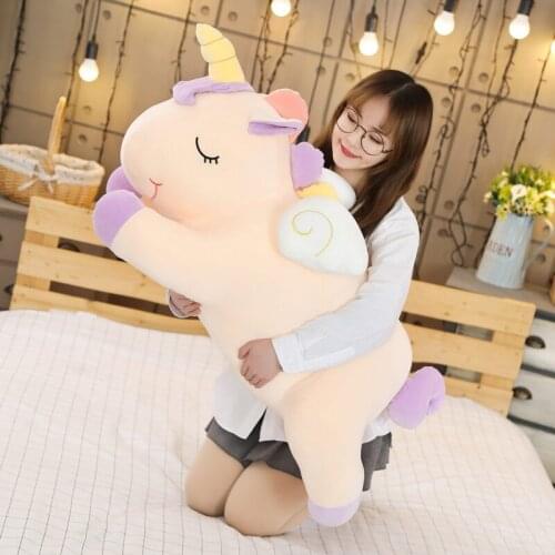 New Arrive 40-100CM Fantasy Unicorn Plush Toys Stuffed Doll Girl Heart Baby Comfort Sleeping Pillow Bed Super Soft Gift
