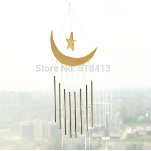 Moon Stars The Original Wood Wind Chimes Your My Heart Pendant Household Pastoral Act Role Ofing Is Tasted Educational Metal