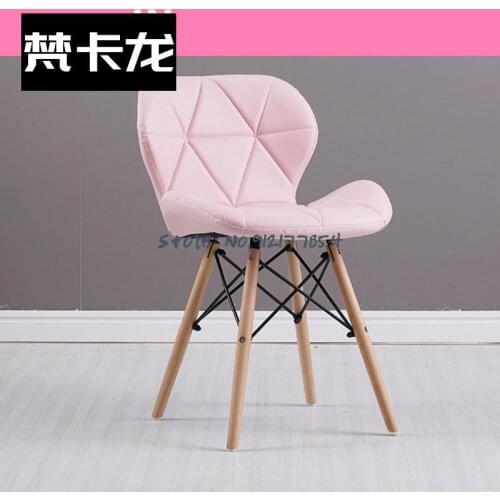 Is pink chair bedroom girl backrest chair princess Nordic household makeup single bedroom chair