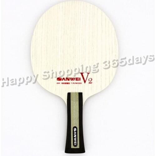 Sanwei V2 White Shine (V 2, V-2) table tennis / pingpong blade