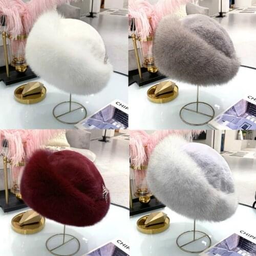 Hat female winter Lei Feng faux fur fox fur hat dome Mongolia hat Russian snow cap thickened warmth，Faux fur