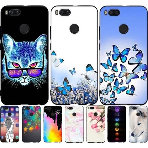 B For Xiaomi Mi A1 Case Silicon Soft Luxury TPU Back Cover Phone Case For Xiaomi MiA1 Mi 5X Mi5X Xiomi Mi A1 Silicone Case