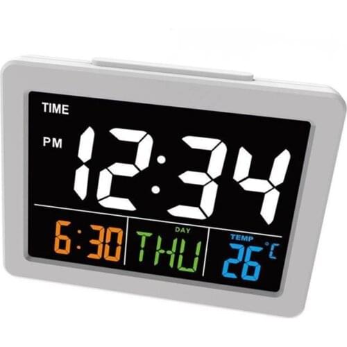 Modern Digital LED Table Desk Night Wall Clock Alarm Watch 24 Or 12 Hour Display Simple And Fashionable Appearance Large Screen