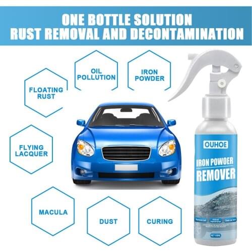 100ml Car Rust Remover Spray Automobile Rust Metal Chrome Paint Multi-Purpose Car Maintenance Anti-Oxidation Wheel Spray Cleaner