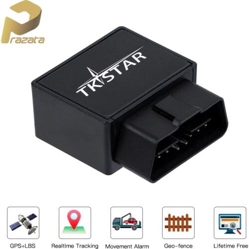 TKSTAR Car GPS Tracker OBDII Realtime Tracking Vehicle GSM Locator Crawler TK816 Lifetime Free Web APP
