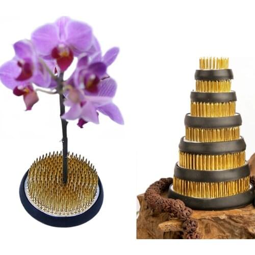 Japanese Ikebana Kenzan Long Rround Needle Flower Frog Pin Prong Brass Needle Fixed Tools Flower Arrangement