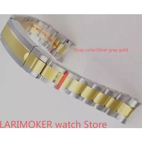20mm BLIGER High Quality Stainless Steel Watch Bracelet Band Deployment Clasp Fit 40mm Strap gold