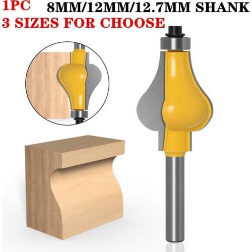 1pc 12.7mm Shank Tungsten Carbide Handrail Wood Router Bit Standard/Flute Line knife With Bearing Tenon Cutter for Woodworking