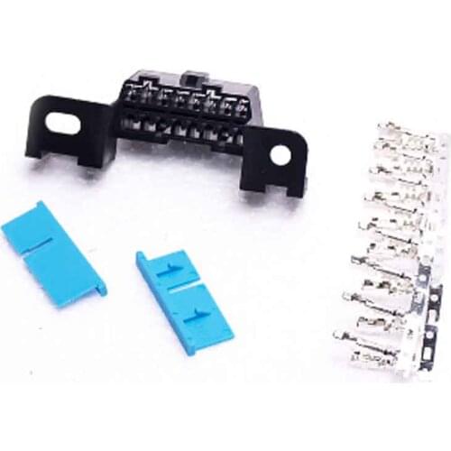 10Pcs/lot Free Shipping Car Auto OBD OBD2 OBDII Female connector J1962f Plug OBD 2 16 PIN Adapter With Terminal