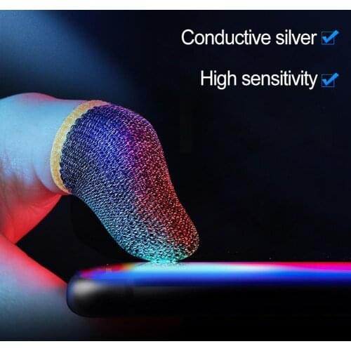 2Pcs Professional Sweat Proof Carbon Fiber Mobile Game Chicken Finger Sleeves Cots Breathable Thumb Protector For Xiaomi iPhone