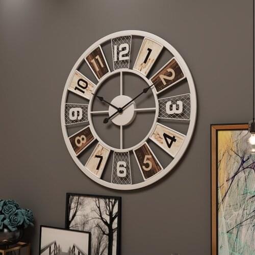 60cm Europe vintage wall decor Modern Brief creative wall clocks modern wall clock shabby chic metal wall decor living room