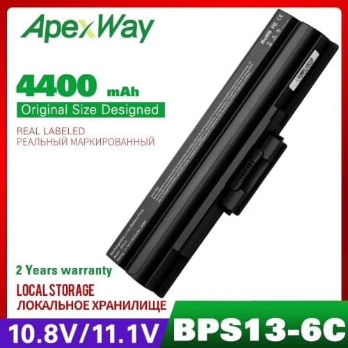 4400mah 11.1v 6Cell Laptop Battery for SONY VAIO VGP-BPS13/S VGP-BPS13 VGP-BPS21B VGP-BPL13 VGP-BPS21/S VGP-BPL21A vgp-bps21b