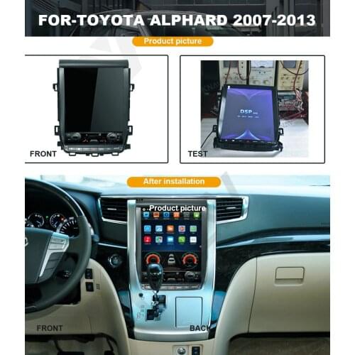 Tesla style Android Car GPS Navigation For-Toyota Alphard 2007-2013 multimedia stereo player