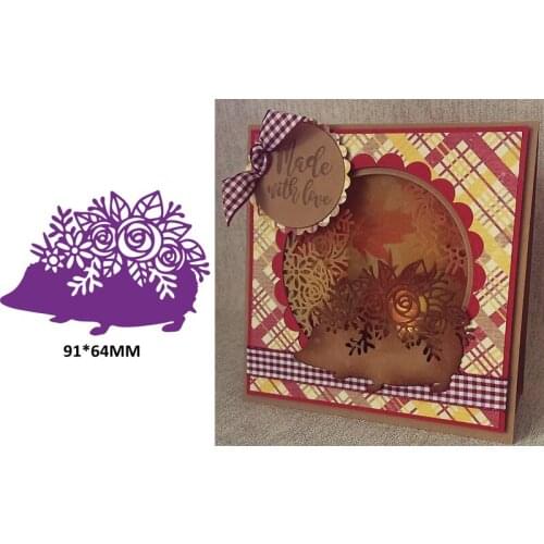 Floral Hedgehog Cutting Dies Scrapbooking Craft Decoration DIY Card Album Making Template Embossing Die Cut New 2019