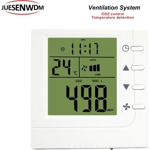 RS485 air quality sensor co2 monitor detector controller Relay three speed for adjustment range 350-1500ppm