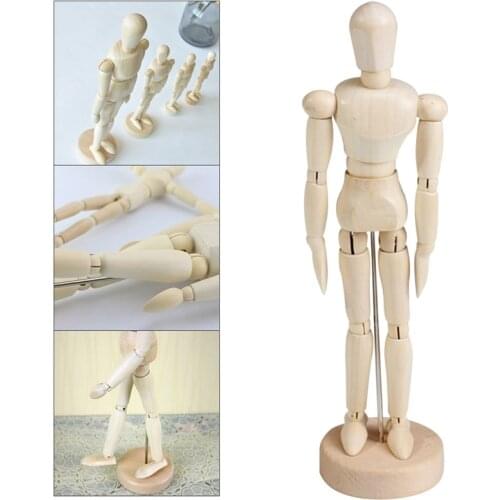 Wooden Joint Man Model Artist Movable Limbs Doll Male Wooden Toy Figure Art Sketch Draw Action Figure Mannequin Figure Kids Toys