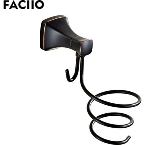 FACIIO Hair Dry Holders Bathroom Shelves with Hook Wall Mounted Storage Rack Multi-function Bathroom Shelf Storage Racks 5666