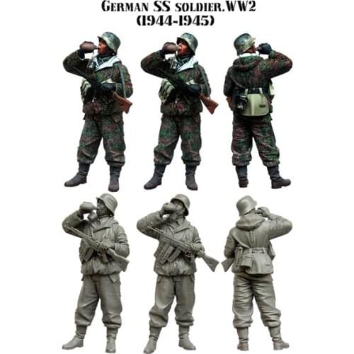 Crazy King1/35 resin figure soldier model World War II drinking soldiers package GK white model hand 96