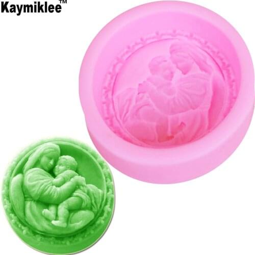 Mum&Baby Candle Moulds Soap Mold Kitchen-Baking Resin Silicone Form Home Decoration 3D DIY Clay Craft Wax-MakingS062
