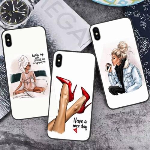 Girl Boss Pink Women power Phone Case for iPhone 12 11 mini pro XS MAX 8 7 6 6S Plus X 5S SE 2020 XR
