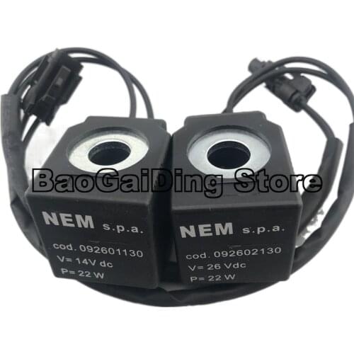 NEM S.p.a Coil REXROTH Fukuda Lovol Excavator Rotary Safety Lock Pilot Magnetic Coil Internal Diameter 13mm,Height 38mm