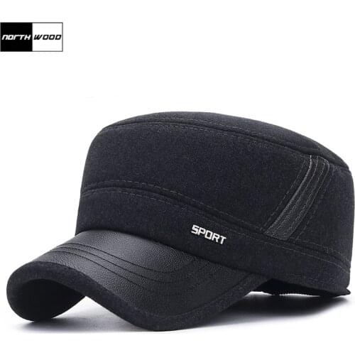 [NORTHWOOD] Ear Protection Warm Winter Cap Men Thickened Cotton Snapback Earflap Hat Outdoor Winter Baseball Cap Military Hats