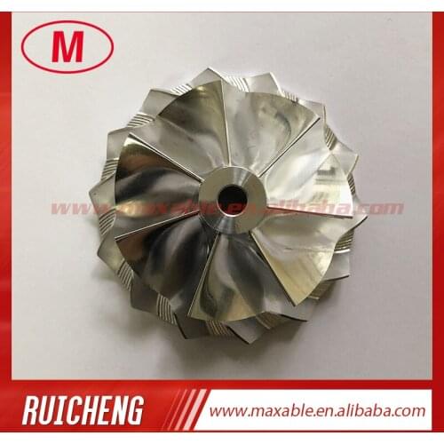 TD04 42.55/53.19mm 7+7 blades turbocharger billet/milling/aluminum 2618 compressor wheel