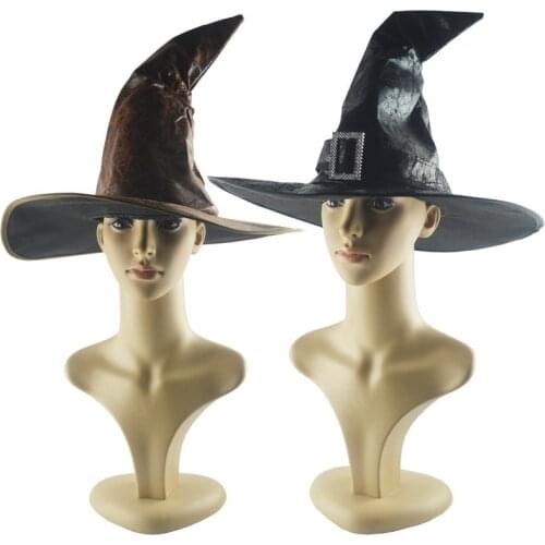 Leather Witch Wizard Hats Fashion Party Headgear Halloween Party Props Cosplay Costume Accessories for Children Adult Party Hats
