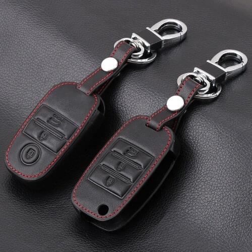 Beautiful Full cover New Leather car key case shell For Kia Rio QL Sportage Ceed Cerato Sorento K2 K3 K4 K5 Auto Accessories