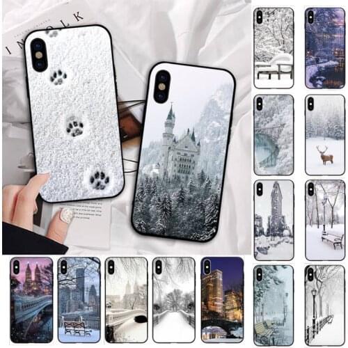 MaiYaCa Winter New York Central Phone Case for iPhone 11 12 pro XS MAX 8 7 6 6S Plus X 5S SE 2020 XR cover