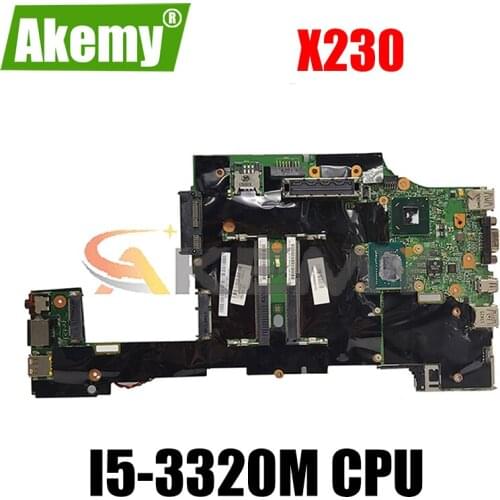 Akemy For Lenovo ThinkPad X230 X230i Motherboard Mainboard I5 i5-3320M CPU FRU 04X4501 04X1401 04W3712 04W6686 00HM352