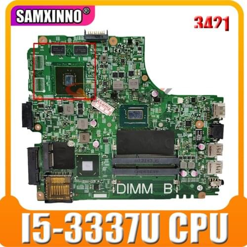 Laptop motherboard For DELL Inspiron 3421 I5-3337U SR0XL N13M-GSR-B-A2 Mainboard 12204-1 CN-055NJX 055NJX