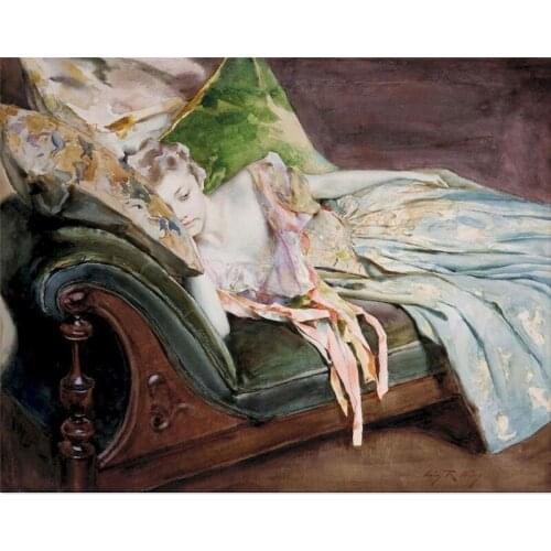 PhotoCustom Figure Oil Painting By Numbers DIY Paint By Numbers On Canvas 60x75cm Frameless Women Hand Painting Home Decor